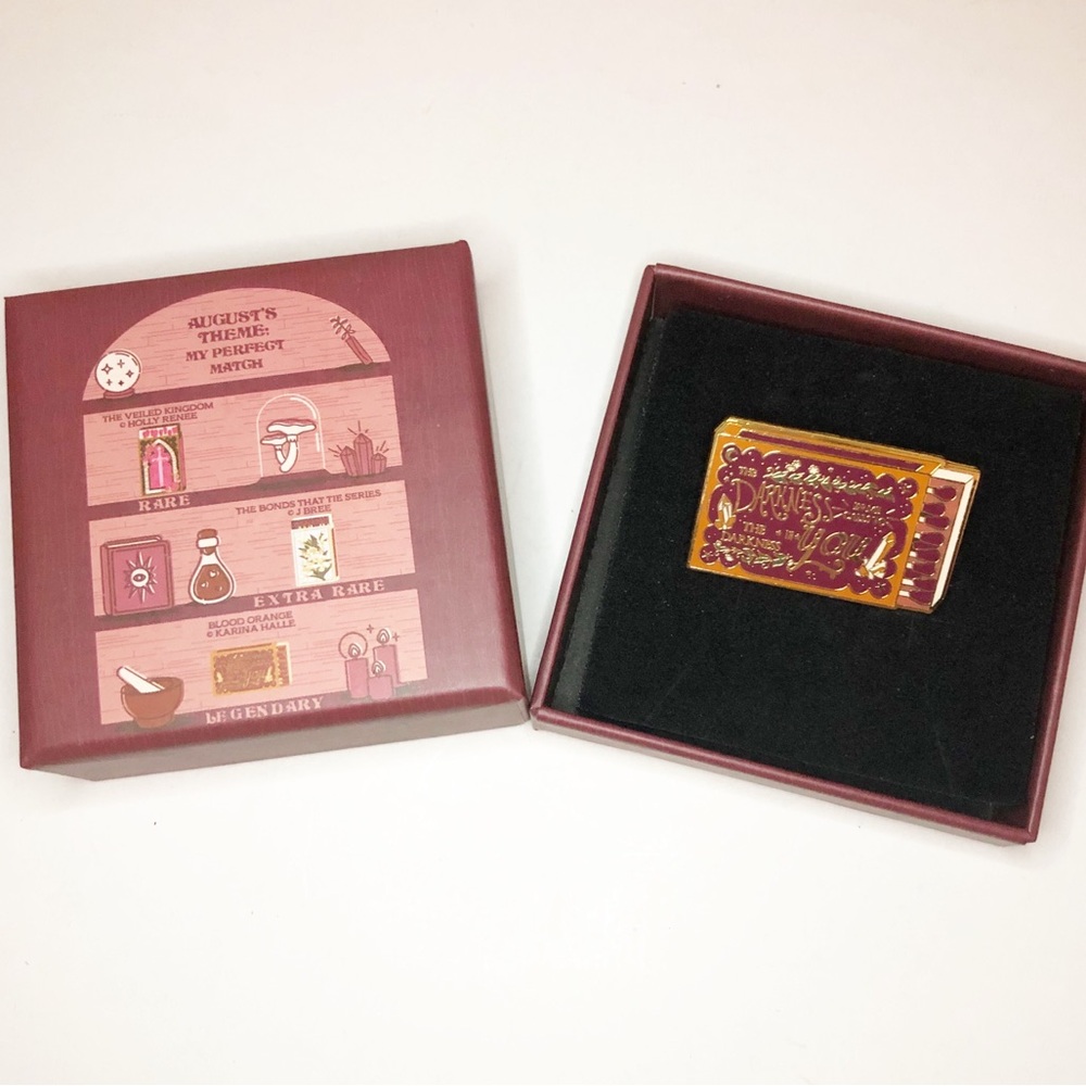 The Bookish Box Cabinet of Curiosities Pin Inspired by Blood Orange